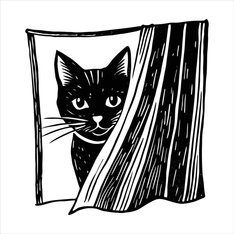 Cat Watercolor Painting vector