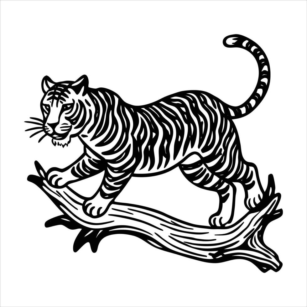 Tiger Jump Environment vector