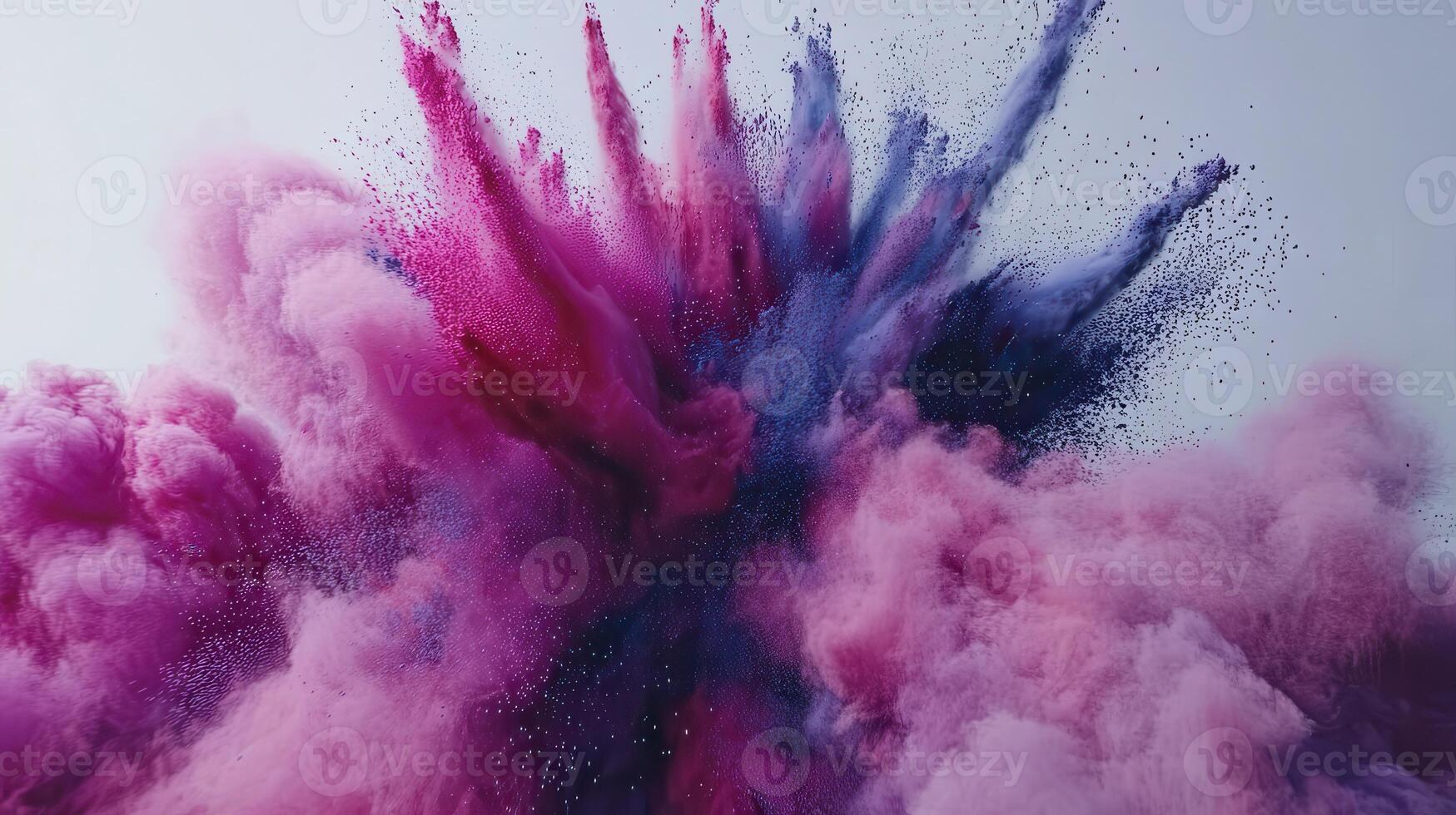 Explosion of Color Pink Blue Powder Creates Ethereal Visual photo