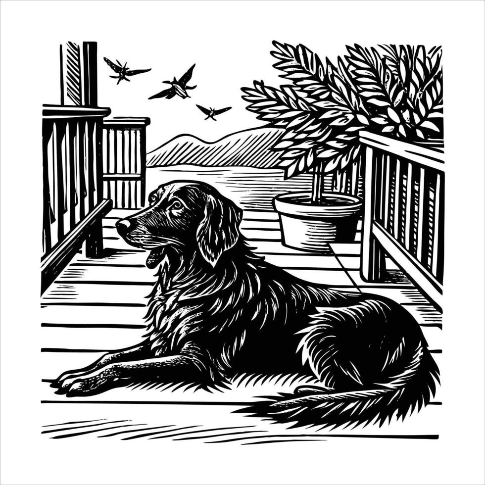 Flat Coated Retriever vector