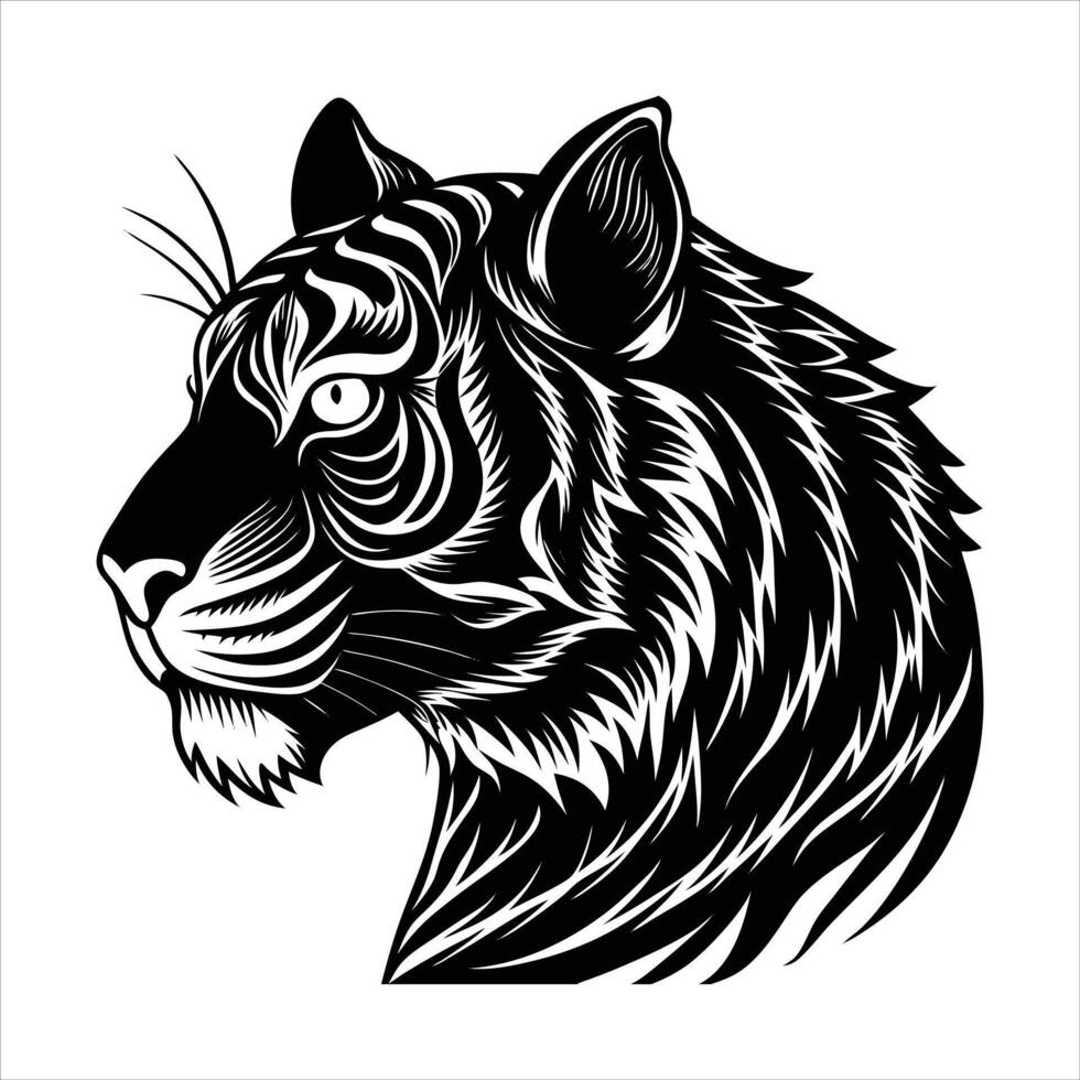Tiger With Glowing Eyes vector