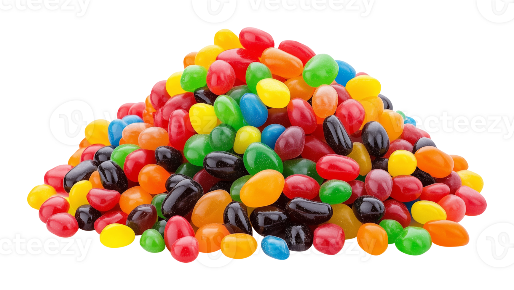 Jelly Bean Pile Isolated on Transparent Background png