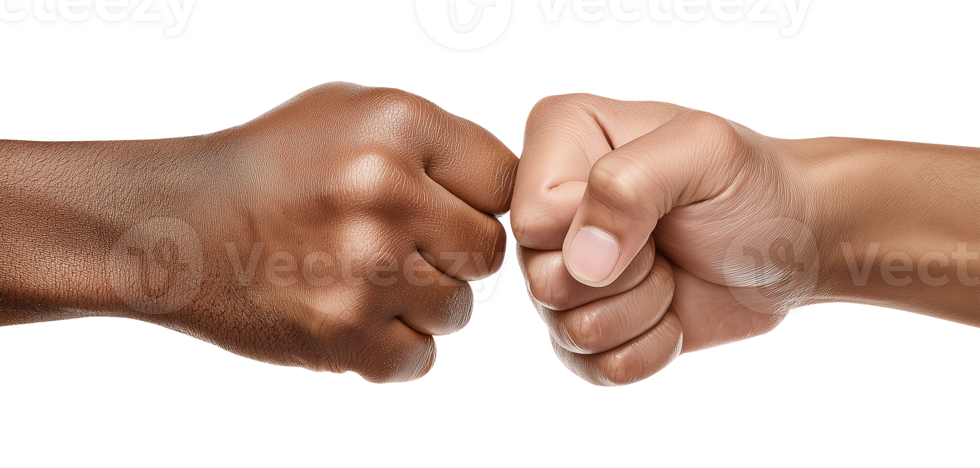 Two Hands Fist Bump or Bro Fist Gesture Isolated on Transparent Background png