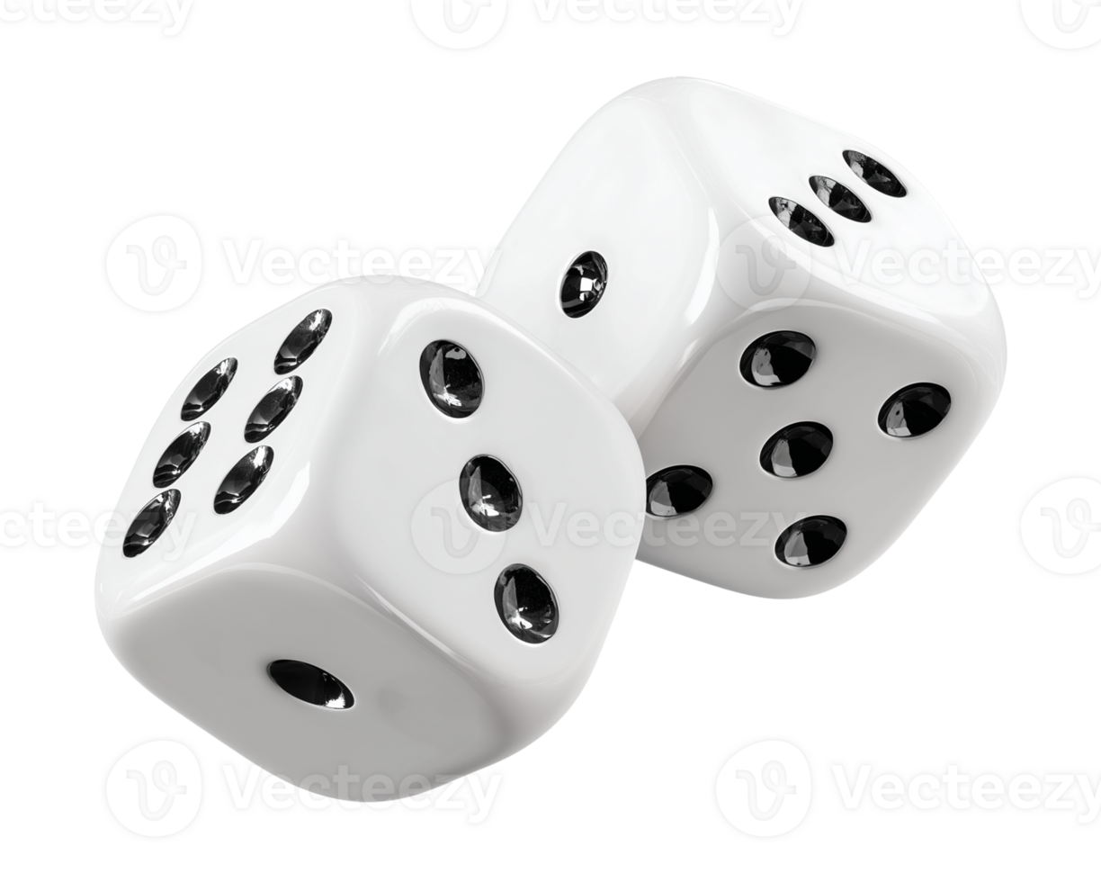 Two Dice Isolated on Transparent Background png