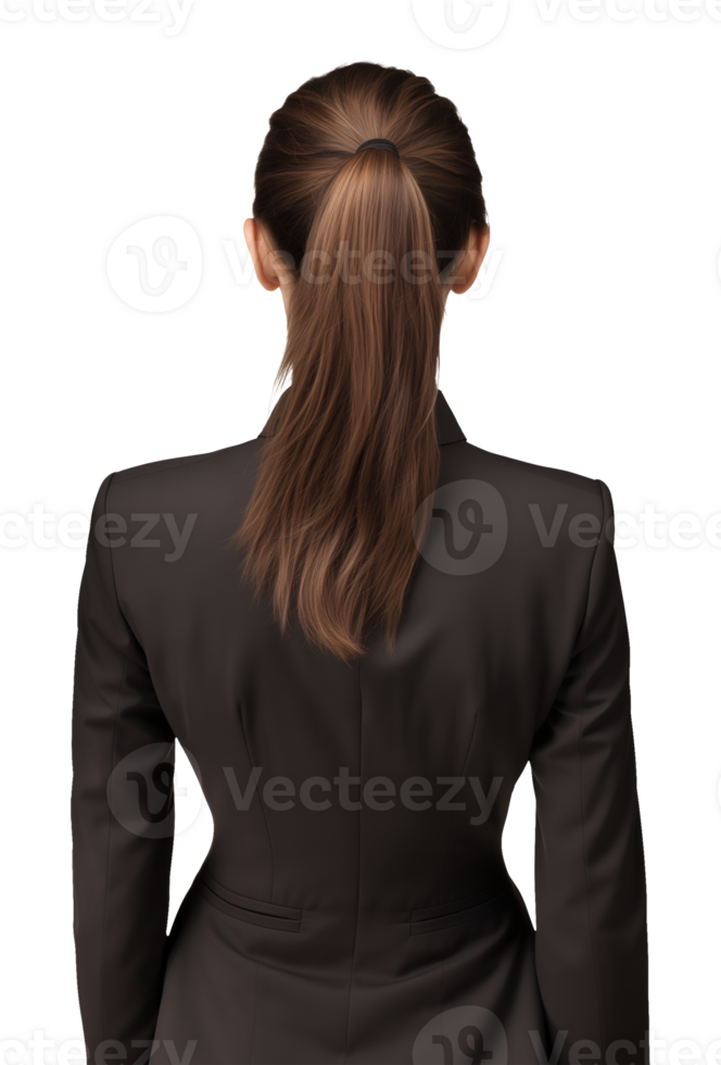Businesswoman Back View Isolated on Transparent Background png