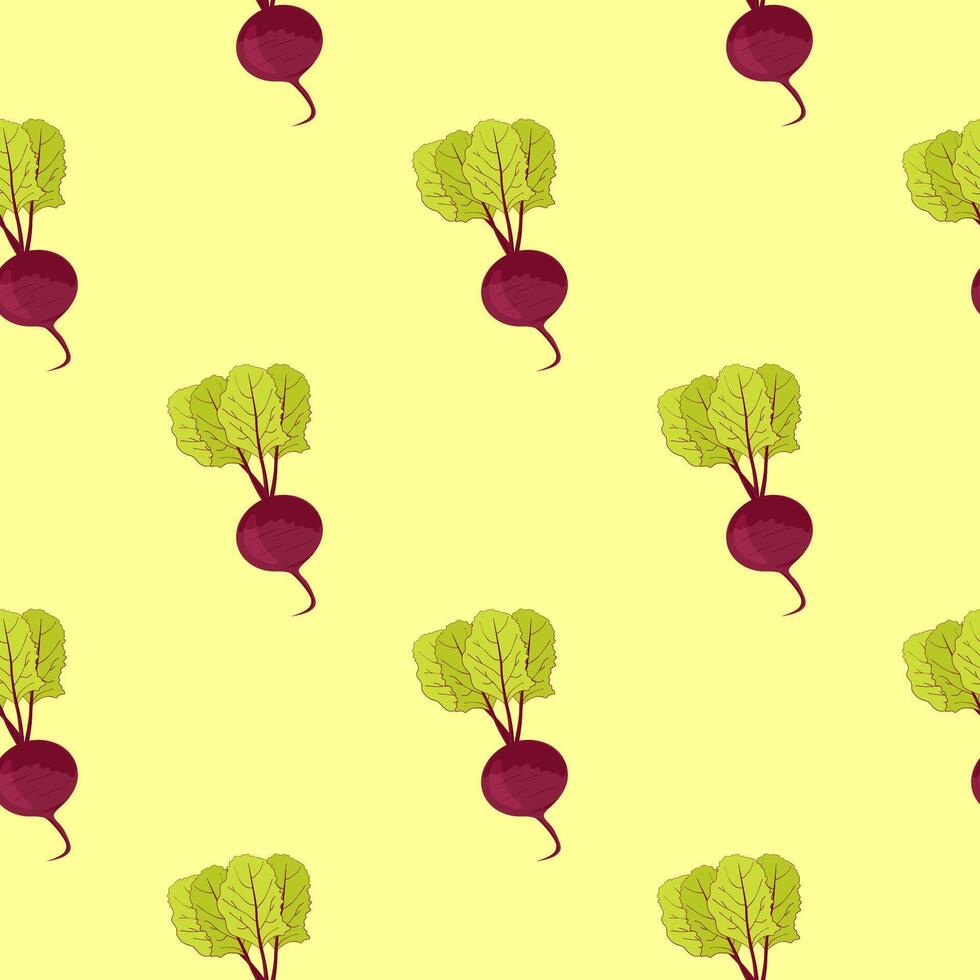 seamless beet back on white vector