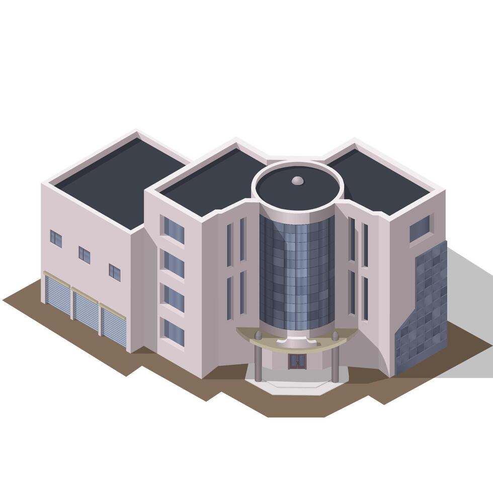 Business modern 3d urban building vector