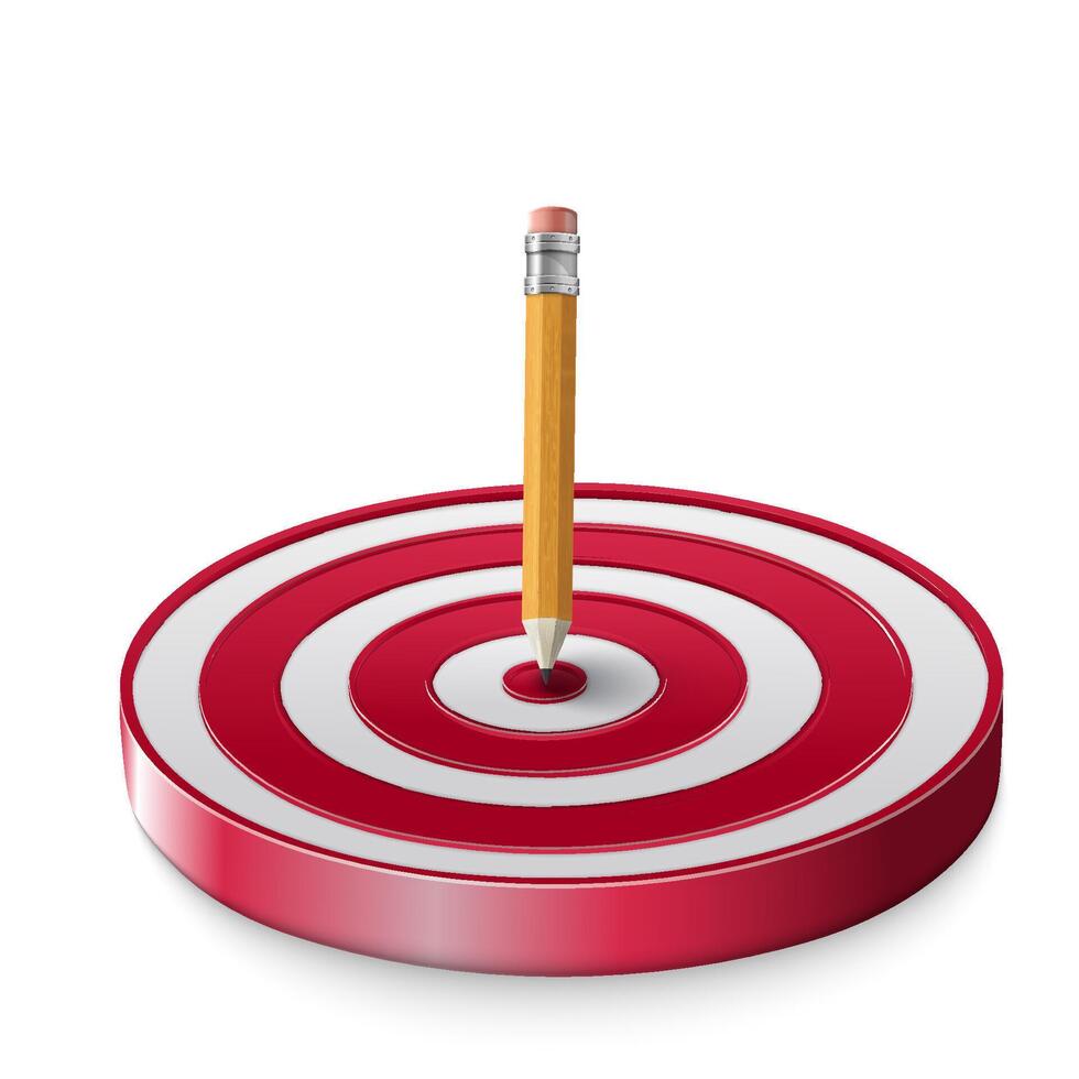 Illustration of Pencil Target vector