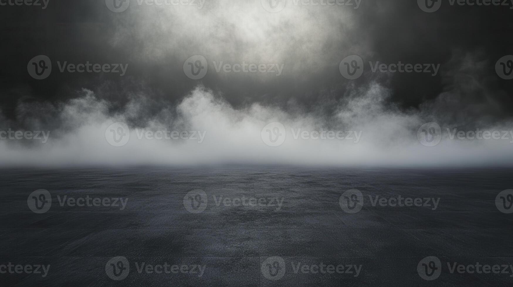 Abstract Darkscape Concrete Ground and Ethereal Fog photo