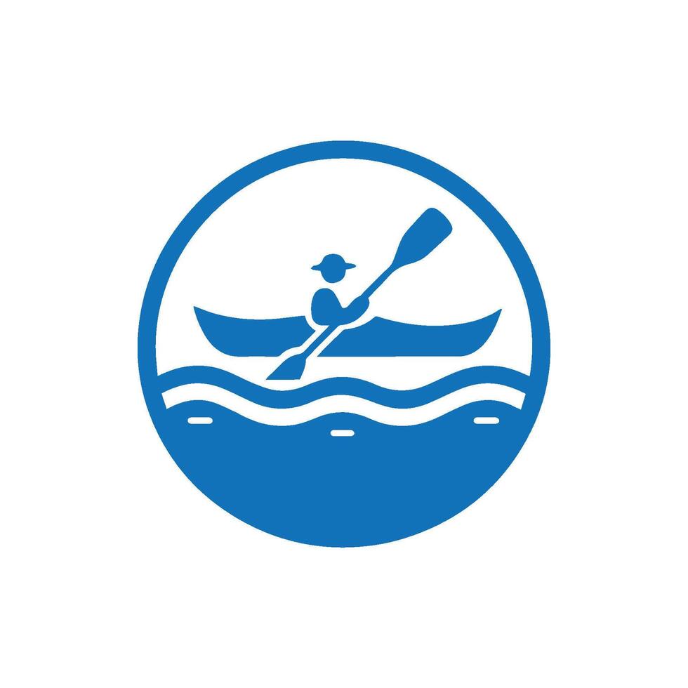 Minimalist Kayak boat icon. Kayak boat icon illustration vector