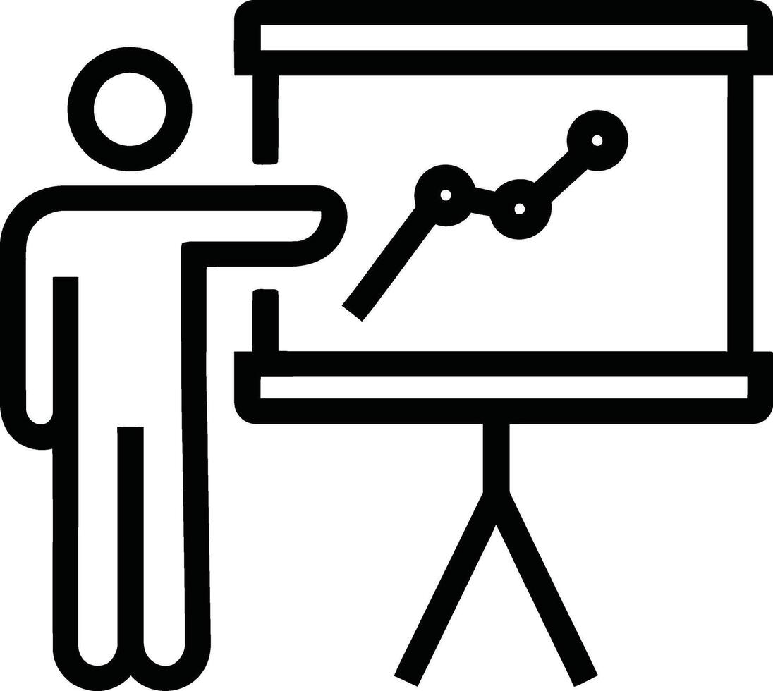 Business Presentation with Growth Chart vector