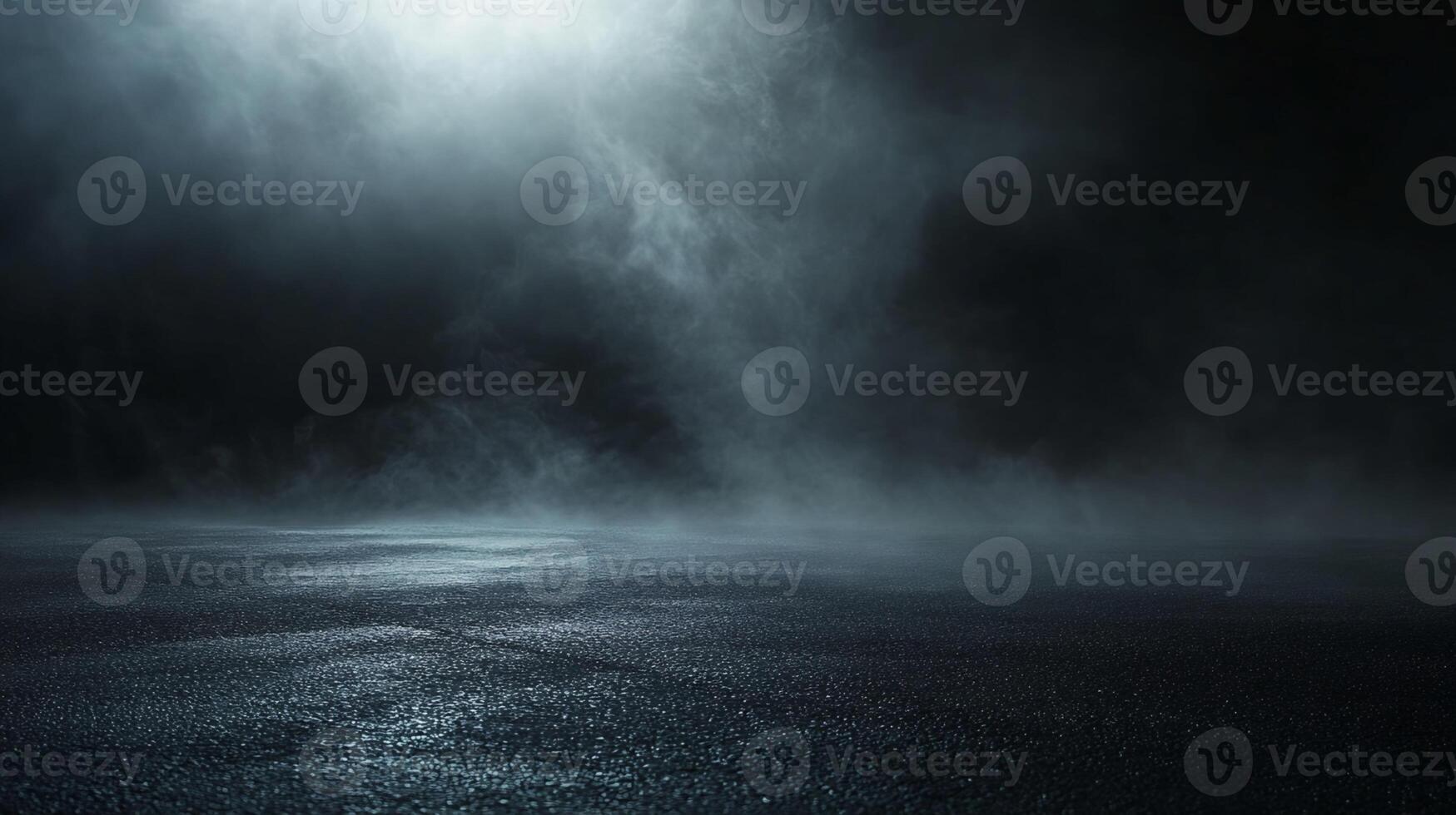 Dark Ground Plane with Atmospheric Fog and Overhead Light Source photo