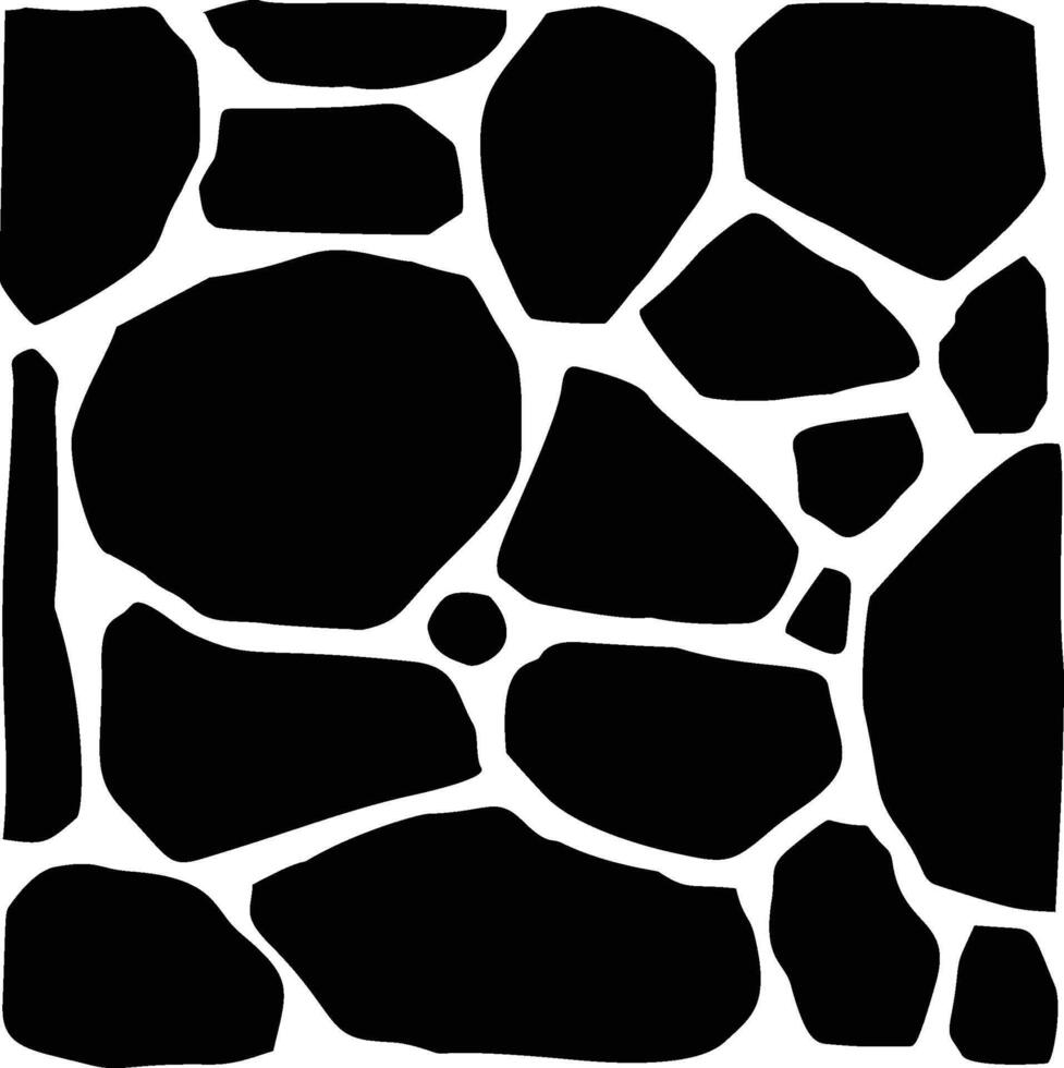 Collection of abstract flat-style stone silhouette illustrations for graphic layout, poster assets, or natural minimalist themes vector