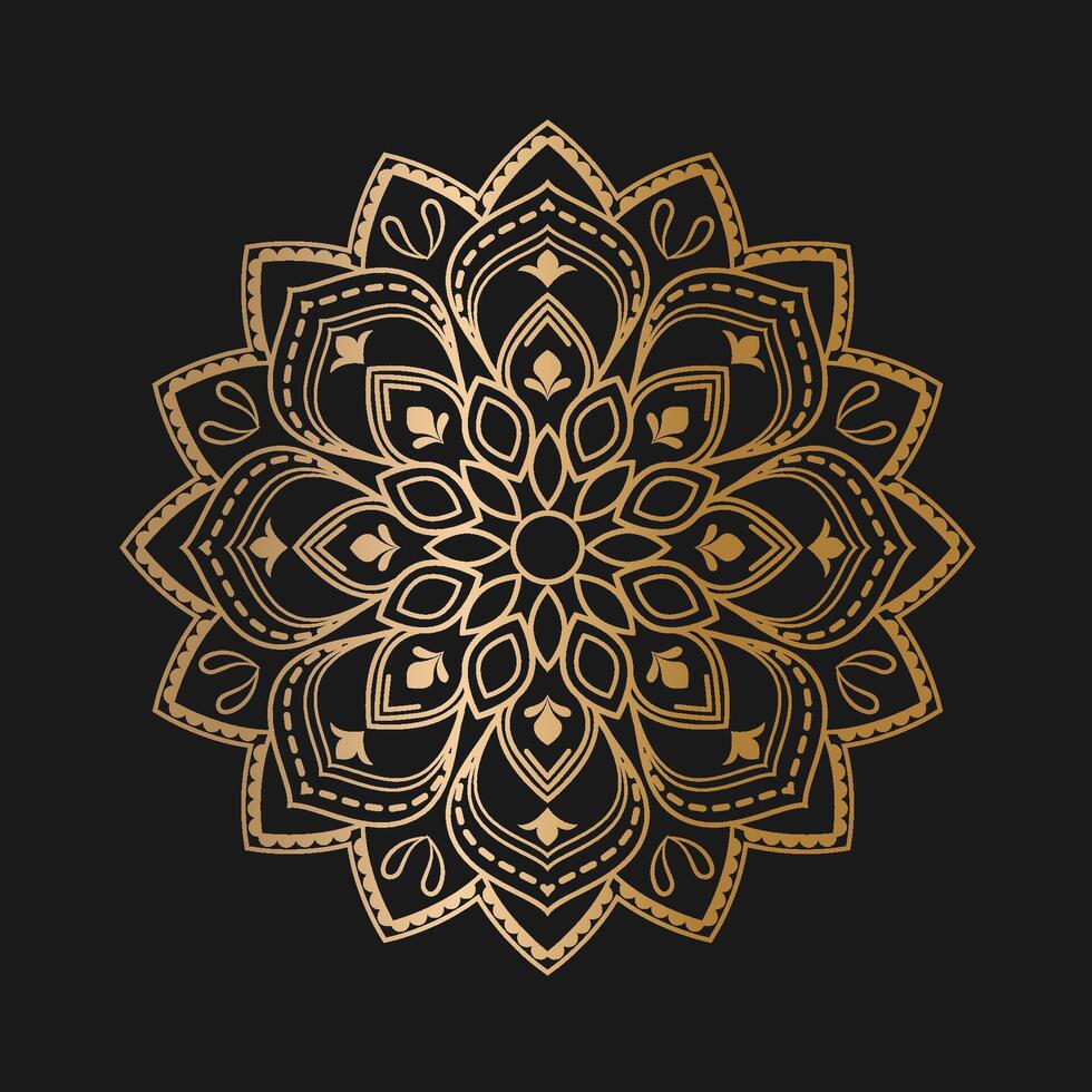 Mandala Art, Icons, and Graphics for Free Download, Gold and Black vector