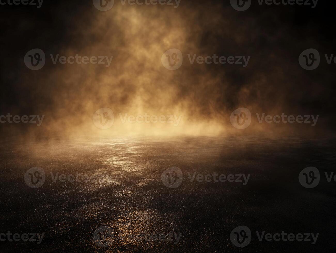 Dark Ground with Hazy Orange Illumination photo