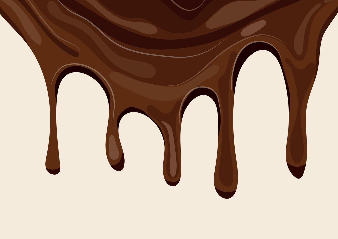 horizontal poster for Chocolate Day with melted dark chocolate dripping down vector