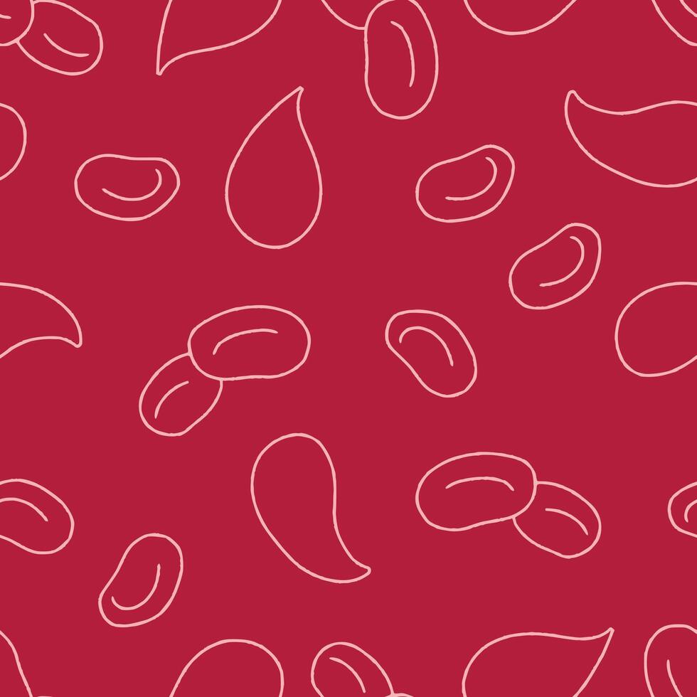 Outline Blood Pattern Repeat Seamless for Wallpaper Background Cover Packaging vector