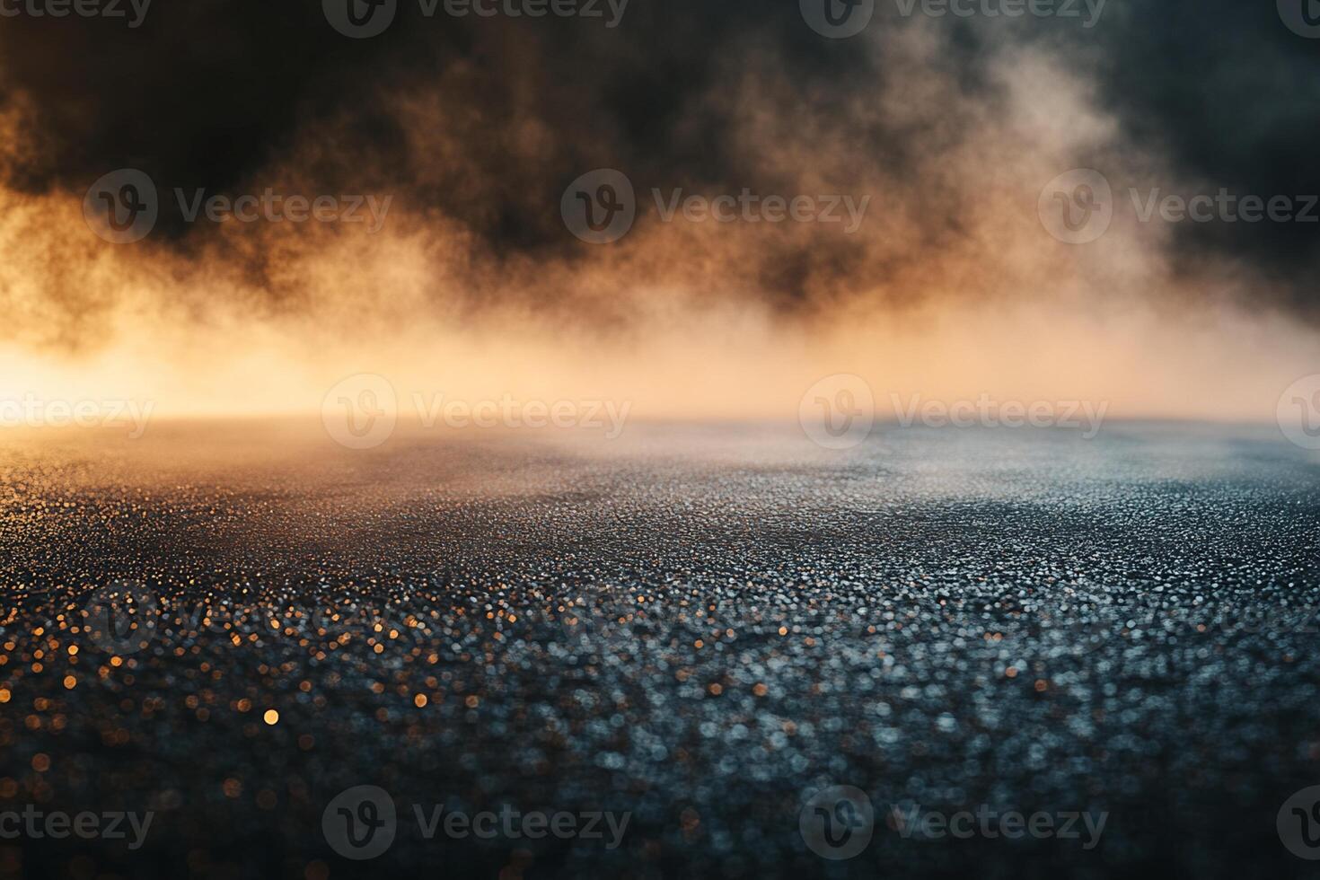 Dark Surface with Hazy Orange Illumination photo