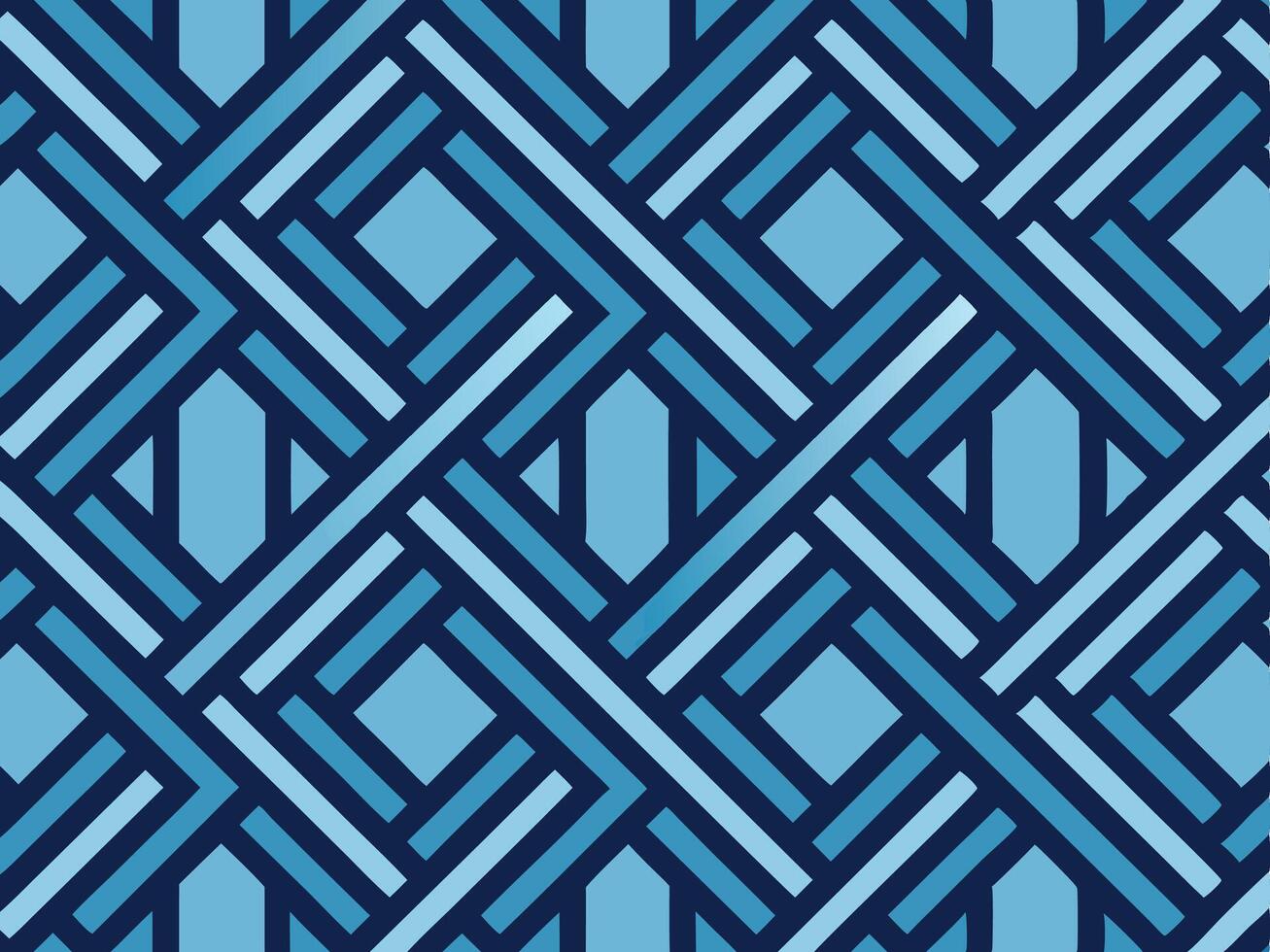 Abstract blue geometric seamless pattern perfect for textile prints and surface design projects. vector