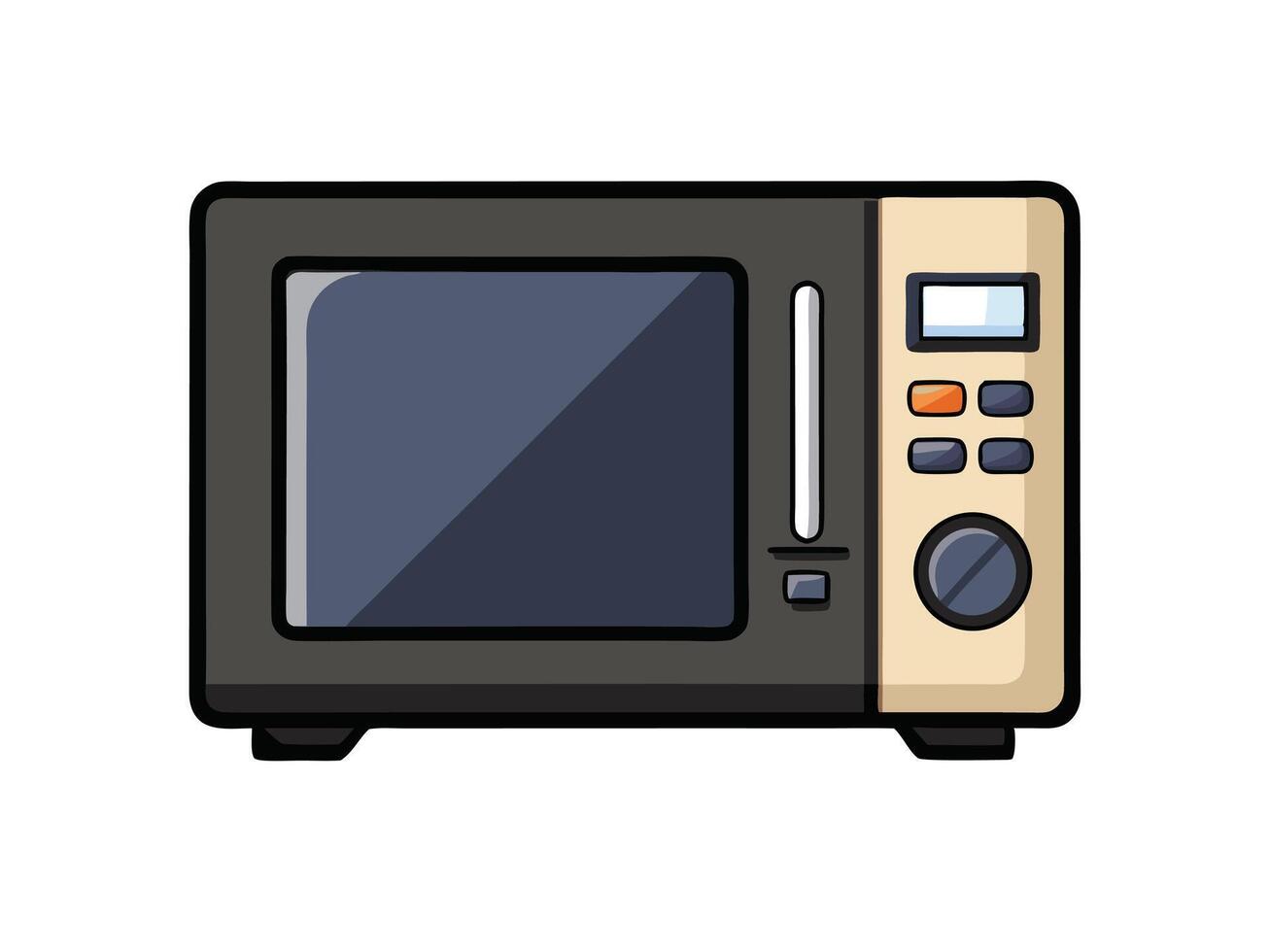 Isolated illustration of a modern microwave oven designed with a simple cartoon style vector