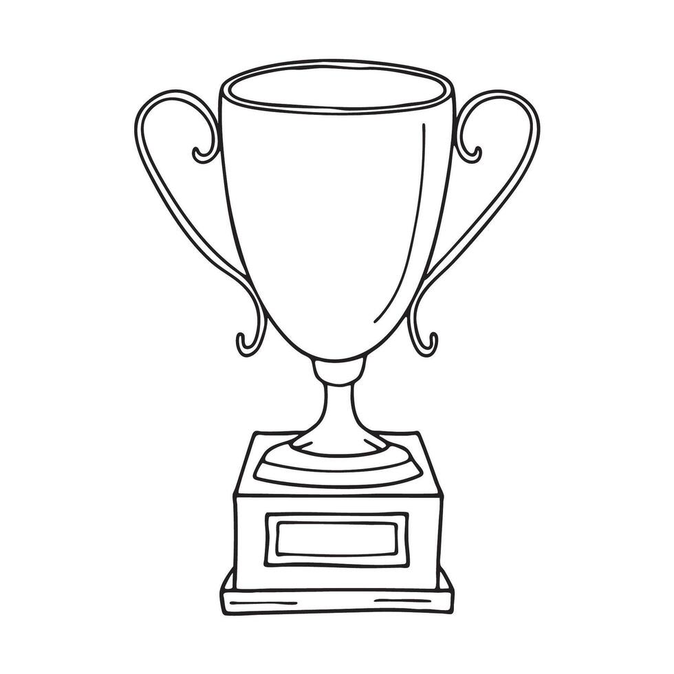 A trophy close to a nameplate vector