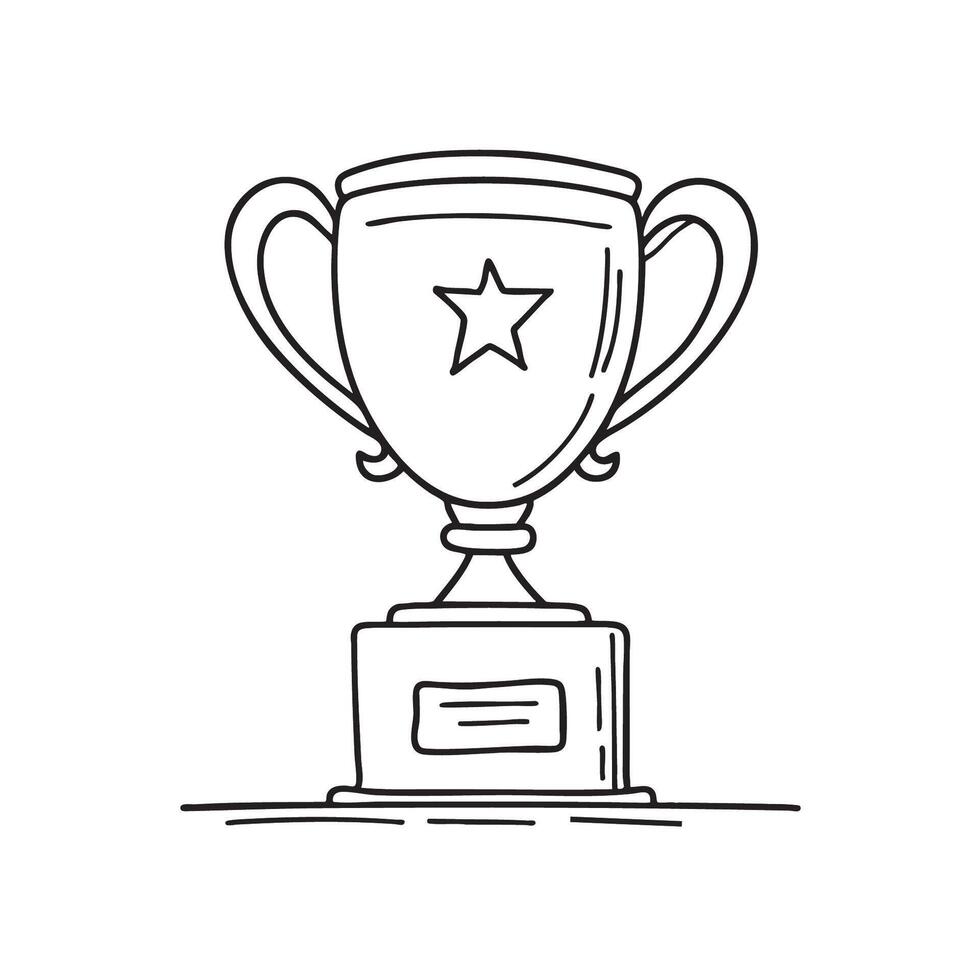 A trophy placed near a nameplate vector