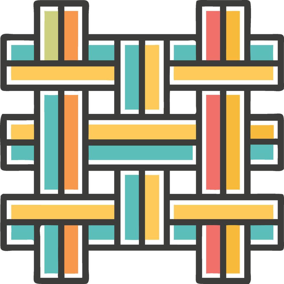 Colorful interlocking shapes abstract pattern with a modern design for background and decorative elements. vector