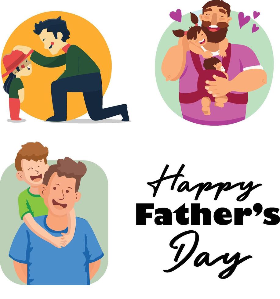 Happy father's day images vector