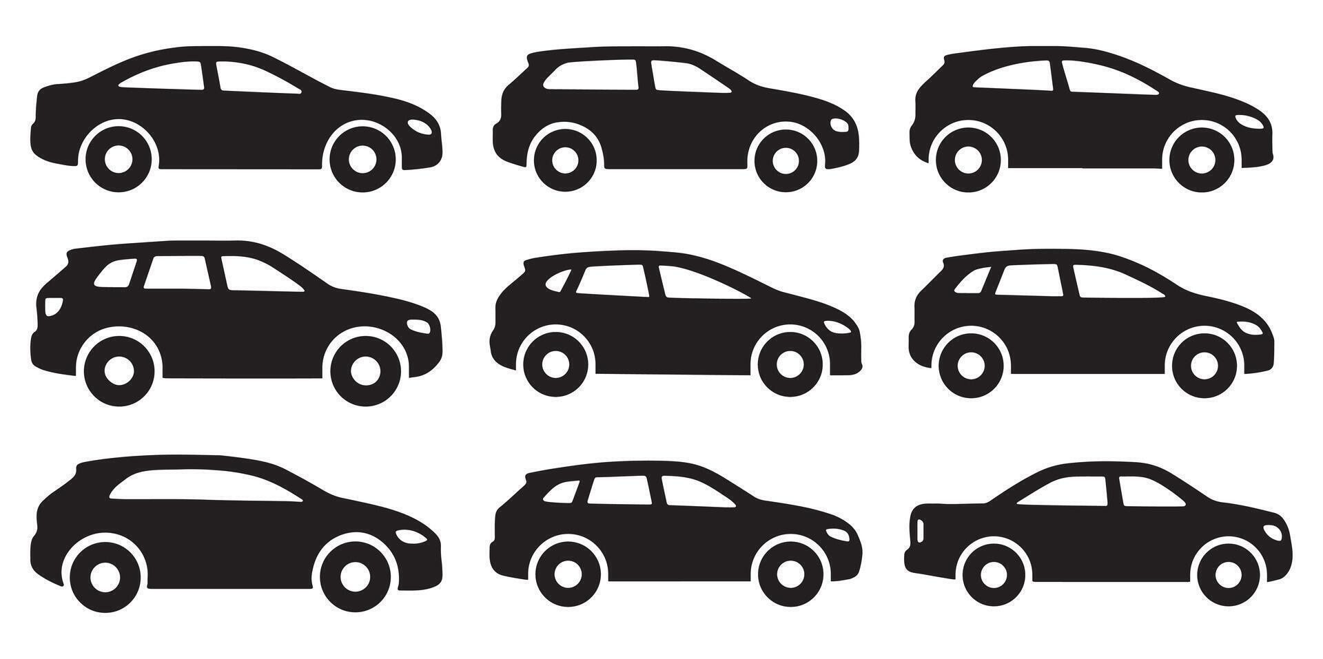 car icon set illustration vector