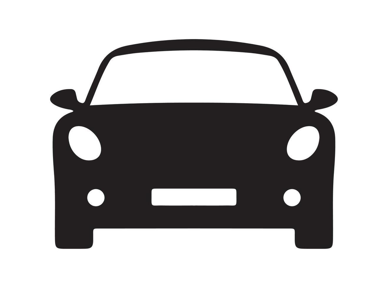 silhouette front view carton car icon. Perfect for graphic and web. vector