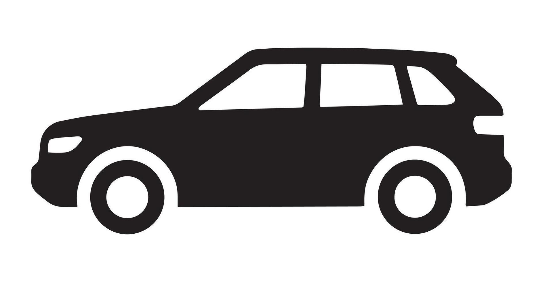 modern Side view silhouette car icon. Perfect for graphic and web. vector