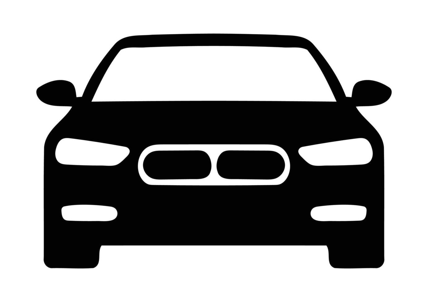 silhouette suv front view car icon. Perfect for graphic and web. vector