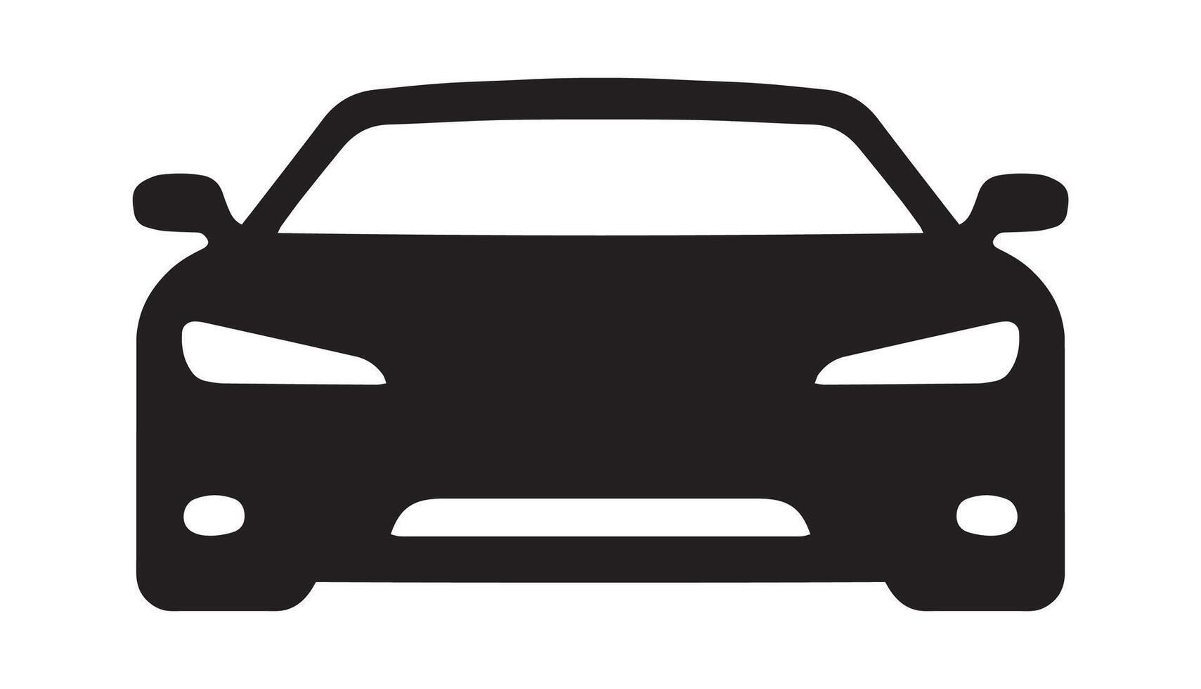 silhouette front view car icon. Perfect for graphic and web. vector