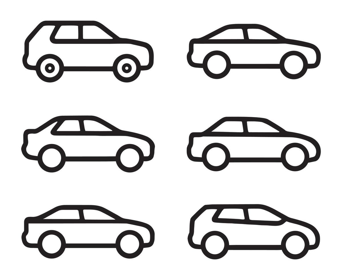 Car outline side view iocn vector