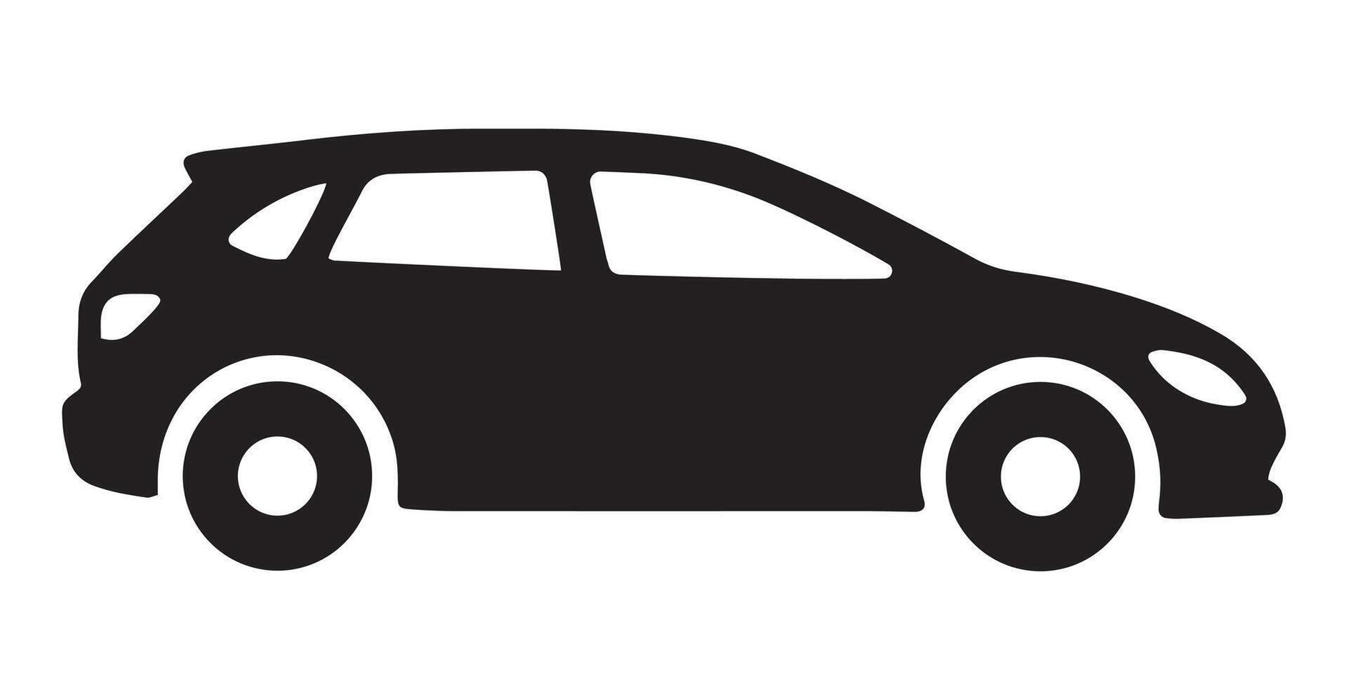 Modern silhouette side view car icon. Perfect for graphic and web. vector
