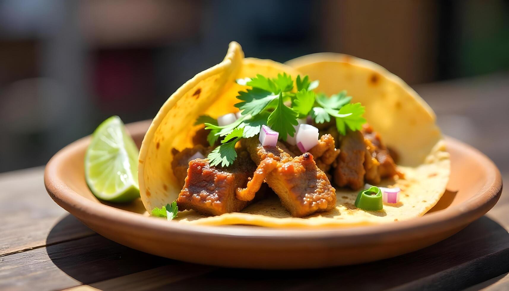 Delicious and Authentic Mexican Street Taco with Fresh Ingredients photo