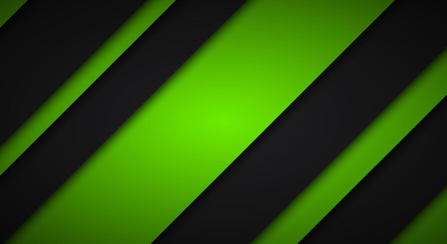 Abstract black and green background. Diagonal lines and strips. Modern illustration vector