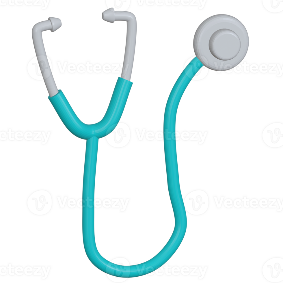 health checkup with stethoscope 3d illustration png
