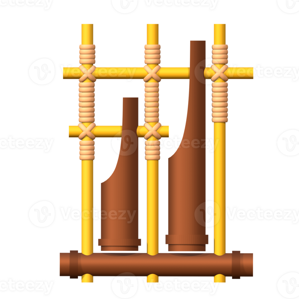 3D Icon, Angklung Of Traditional Musical Instruments png