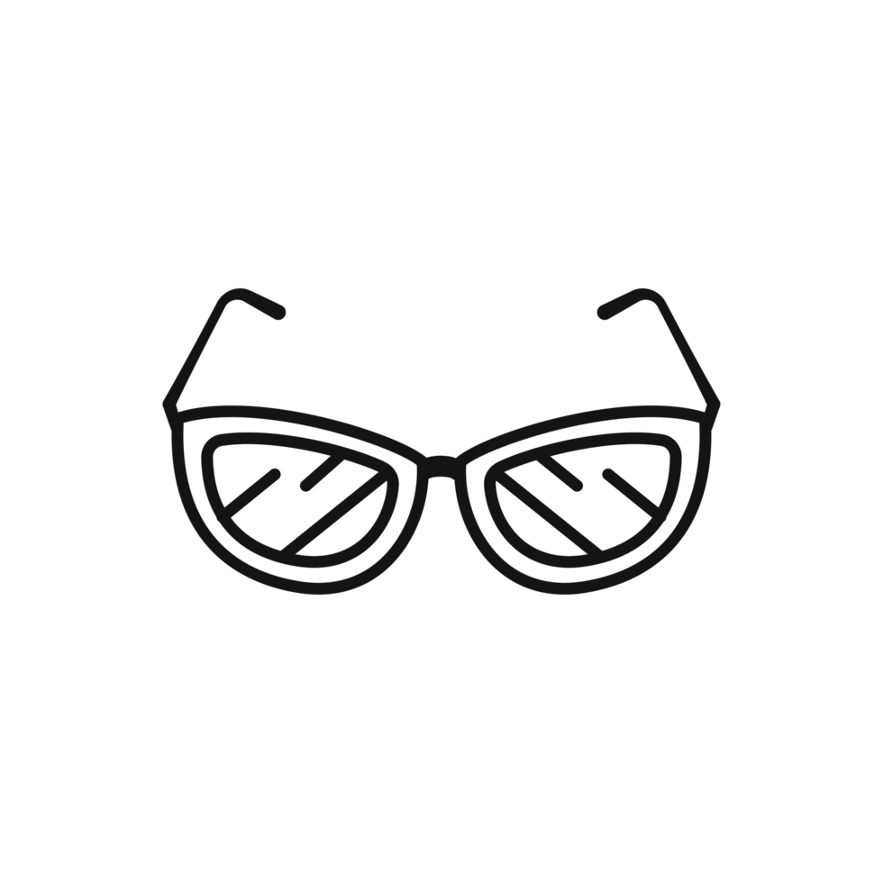 Sunglasses Outline Design and Style Element png