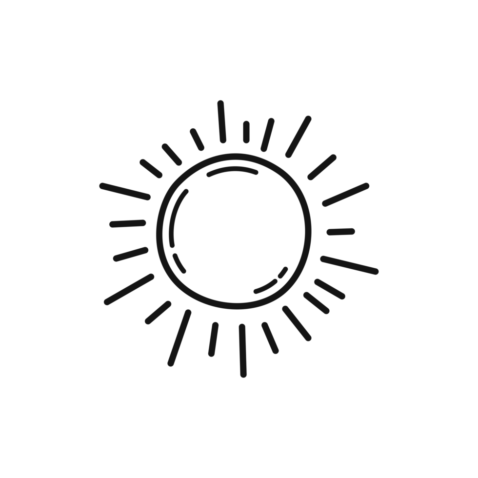 Sun Outline Summer Symbol png