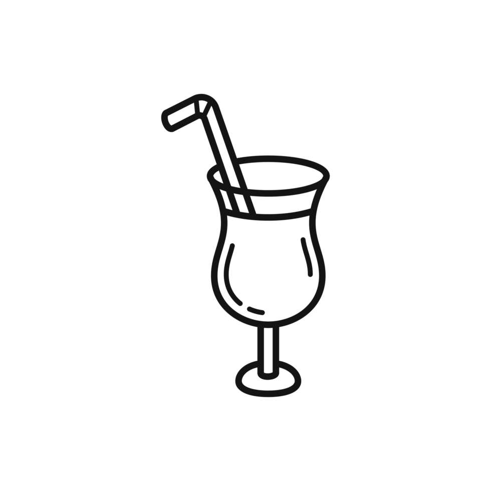 Simple Cocktail Outline Design png