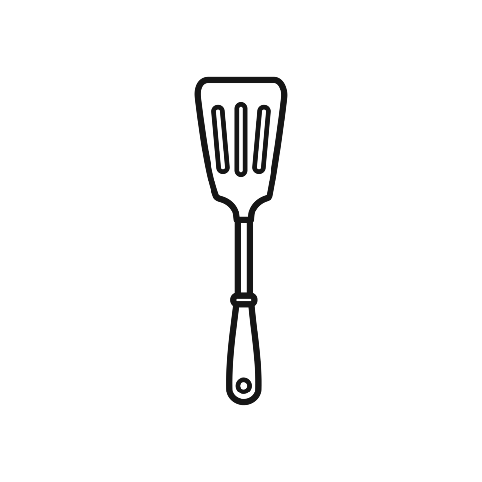 Slotted Spatula Kitchen Utensil Line Art png