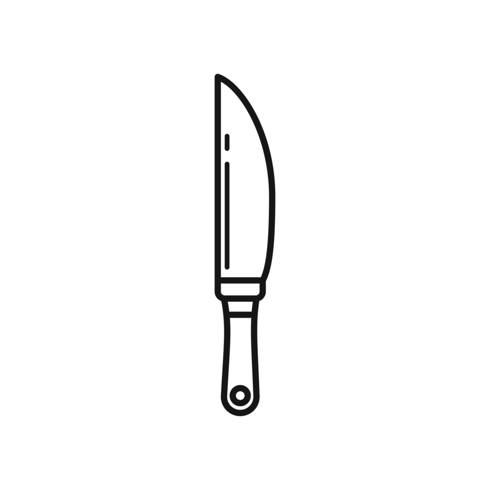 Simple Knife Kitchen Cutlery Line Art png