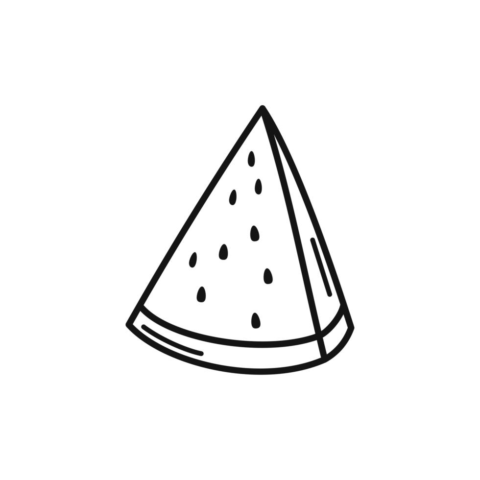 Watermelon Slice Outline Fruit Design and Summer Icon png