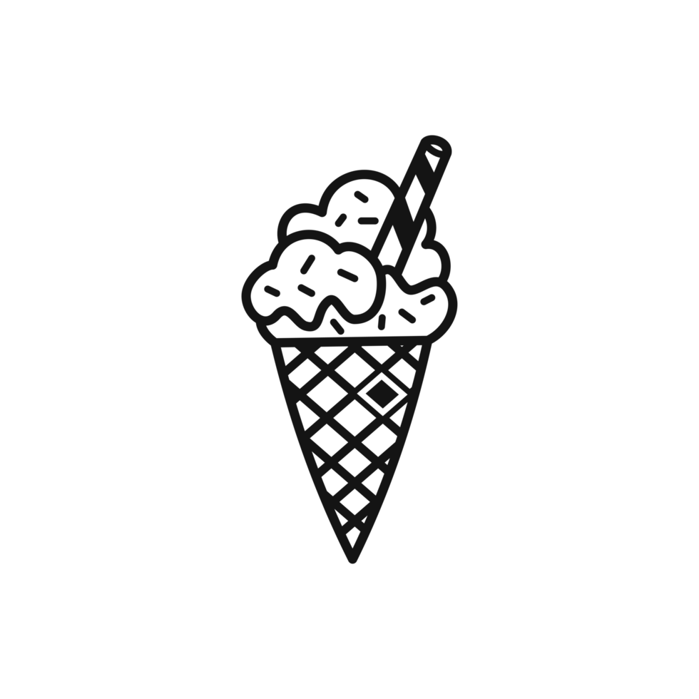 Ice Cream Cone Outline png
