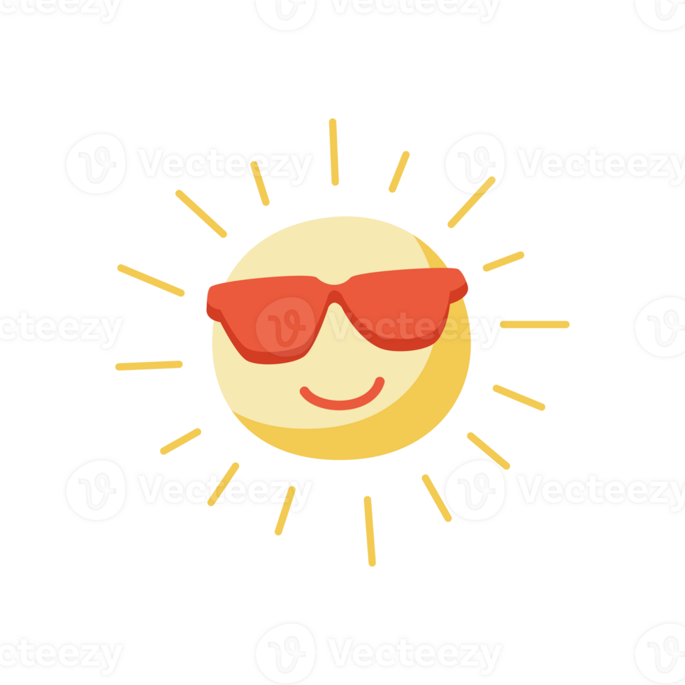 Simple Bright Yellow Sun Illustration png