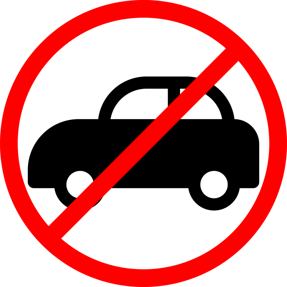 car parking prohibited sign. prohibited using cars area png