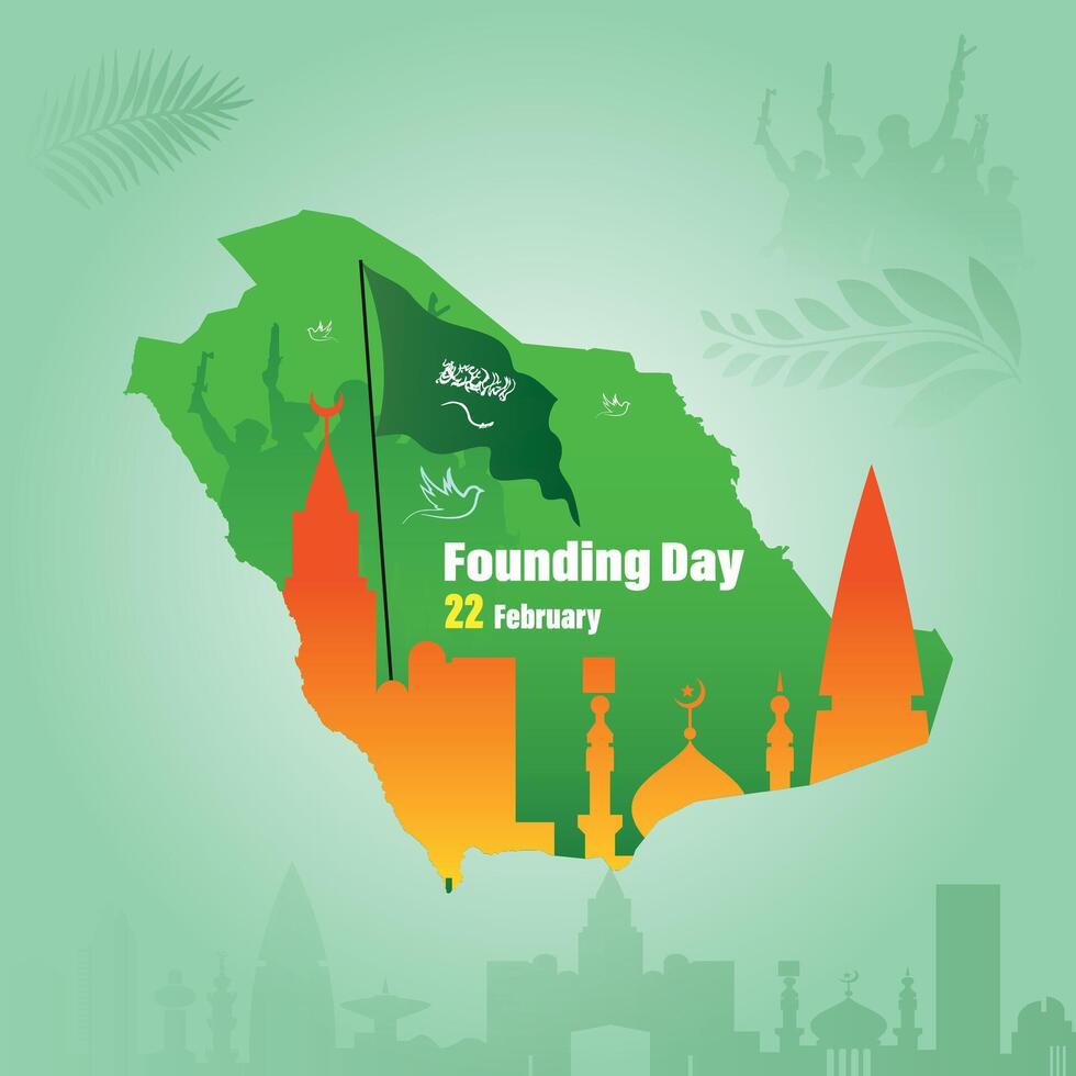 Saudi Arabia Founding Day Celebration vector