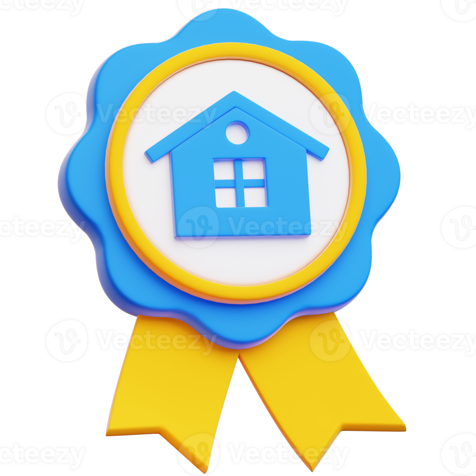 A vibrant emblem showcasing a charming house, symbolizing security and the promise of home ownership. With a design that combines simplicity and elegance. png